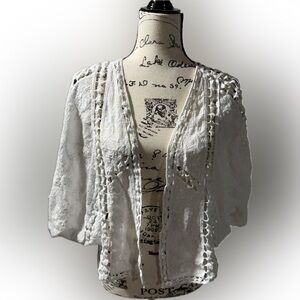 White Lace Crochet Shrug LULLA COLLECTION